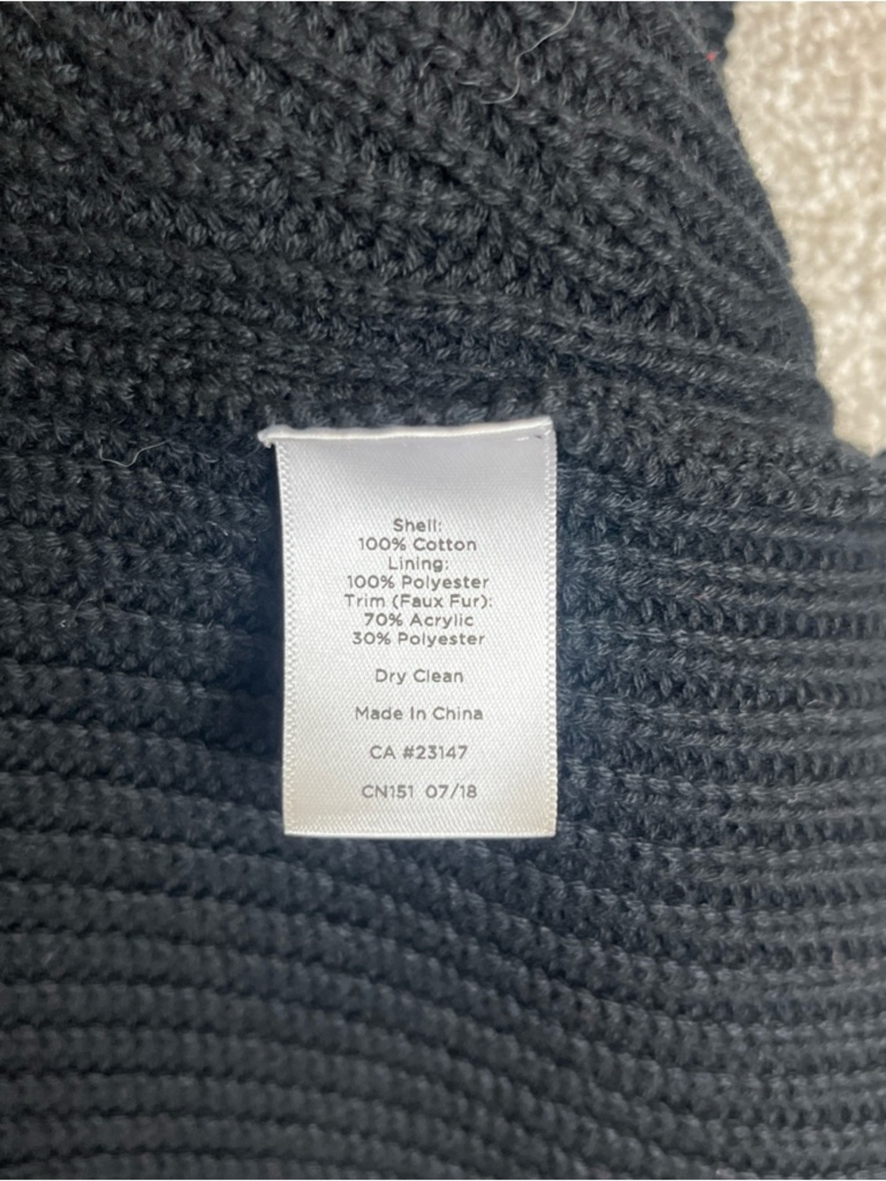Talbots Cardigan Womens 2X Black Sleeveless Removable Faux Fur Collar Knit- 4519 - Picture 7 of 15